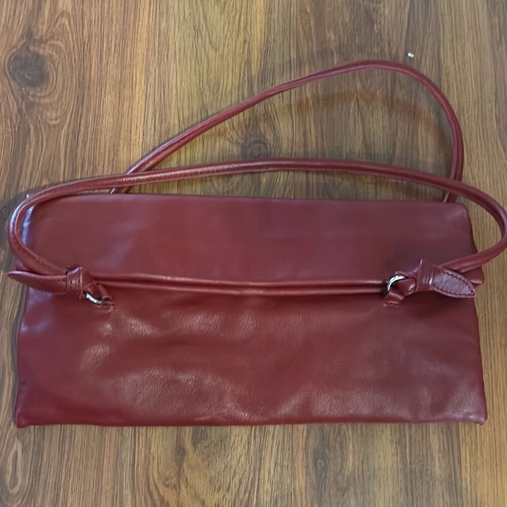 Gianni Chiarini made in Italy red leather small handbag initials b.r